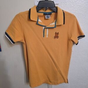 Psycho Bunny Vibrant Orange Polo with Teal Trim